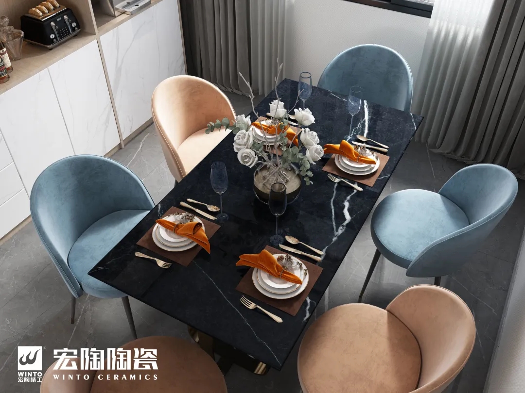 ag亚娱集团岩板餐桌效果图