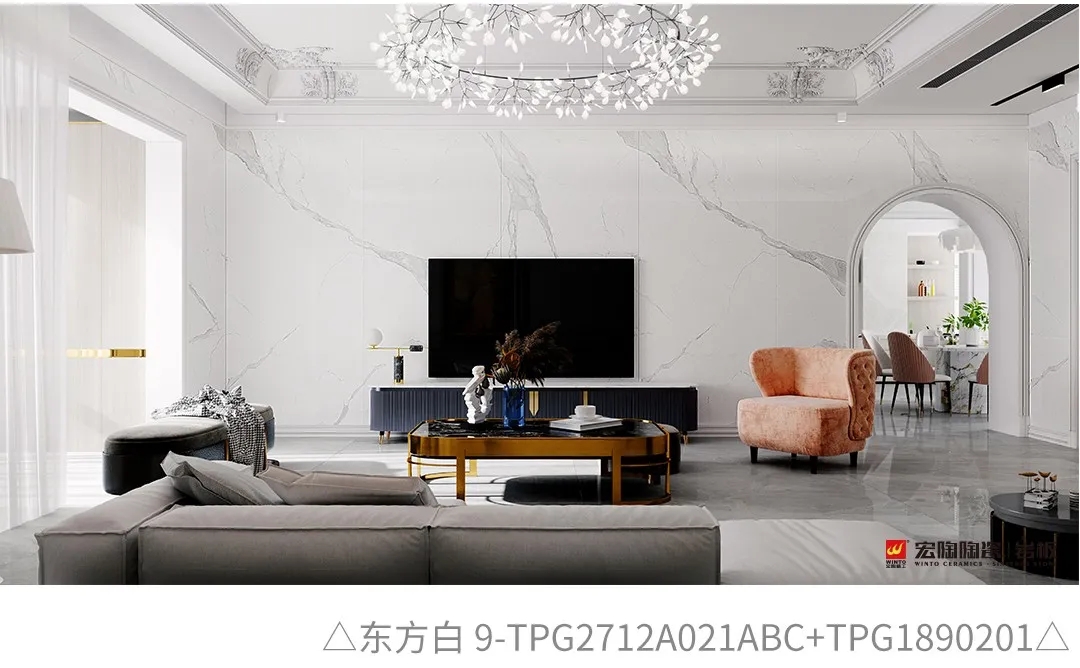 ag亚娱集团东方白岩板装修效果图