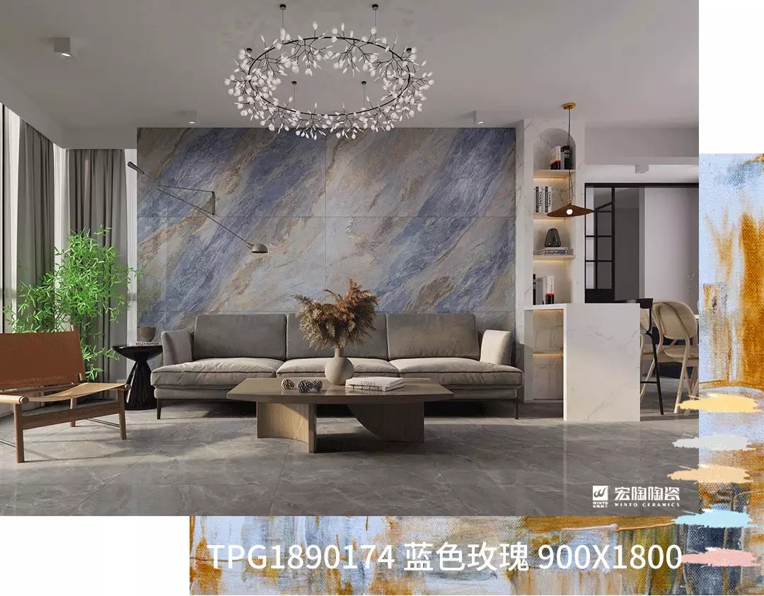 ag亚娱集团蓝色玫瑰900X1800MM瓷砖地砖装修效果图