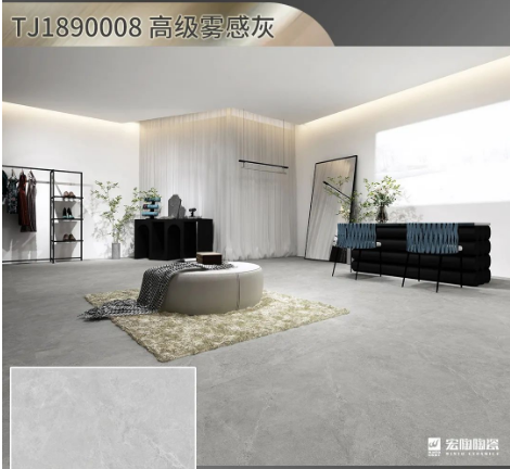 ag亚娱集团高级雾感灰陶瓷大板900x1800mm装修效果图
